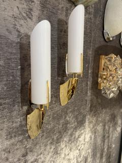 Pair of Austrian 1990s High Style Golden Wall Lamps - 3373066