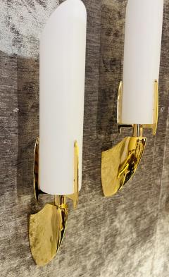 Pair of Austrian 1990s High Style Golden Wall Lamps - 3373068