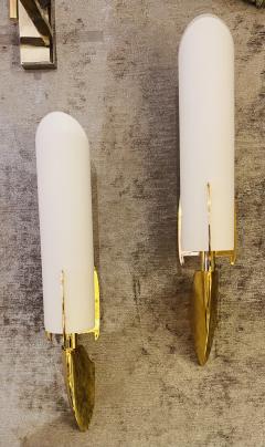 Pair of Austrian 1990s High Style Golden Wall Lamps - 3373069