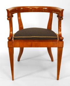 Pair of Austrian Biedermeier Veneer Arm Chairs - 1401993