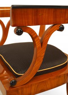 Pair of Austrian Biedermeier Veneer Arm Chairs - 1401997