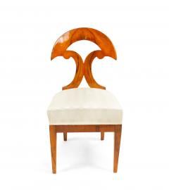 Pair of Austrian Biedermeier Walnut Side Chairs - 1418135