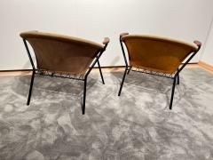 Pair of Balloon lounge chairs by Hans Olsen Yellow Suede Denmark circa 1960 - 2891621