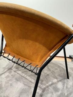 Pair of Balloon lounge chairs by Hans Olsen Yellow Suede Denmark circa 1960 - 2891623