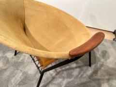 Pair of Balloon lounge chairs by Hans Olsen Yellow Suede Denmark circa 1960 - 2891624