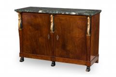 Pair of Baltic Empire Style Black and Green Marble and Mahogany and Parcel Gilt - 4628611