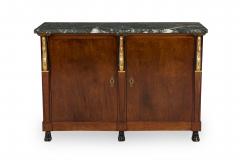 Pair of Baltic Empire Style Black and Green Marble and Mahogany and Parcel Gilt - 4628612