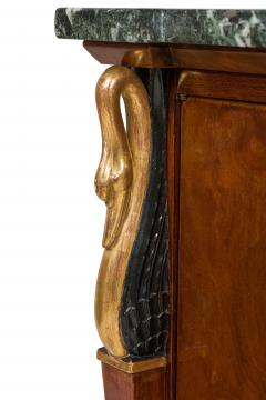 Pair of Baltic Empire Style Black and Green Marble and Mahogany and Parcel Gilt - 4628619