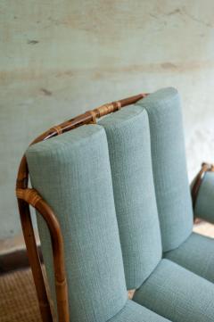 Pair of Bamboo Armchairs 1960s Style - 4364783