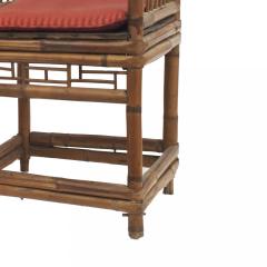 Pair of Bamboo Medallion Back Armchairs - 4656855