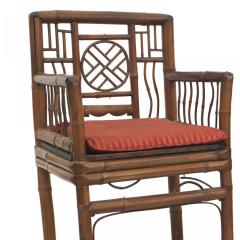 Pair of Bamboo Medallion Back Armchairs - 4656857