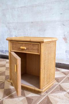 Pair of Bamboo Nightstands 1970s - 4364851
