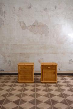 Pair of Bamboo Nightstands 1970s - 4364855
