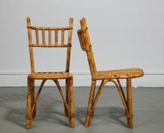 Pair of Bamboo Side Chairs France c 1960 - 3583742