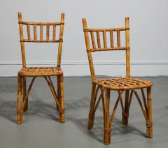 Pair of Bamboo Side Chairs France c 1960 - 3583744