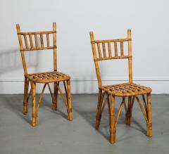 Pair of Bamboo Side Chairs France c 1960 - 3583746