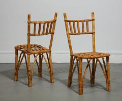 Pair of Bamboo Side Chairs France c 1960 - 3583749