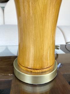 Pair of Bamboo and Brass Lamps Italy - 2391521