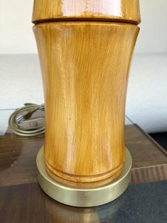 Pair of Bamboo and Brass Lamps Italy - 2391526