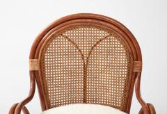 Pair of Bamboo and Rattan Armchairs - 3336515