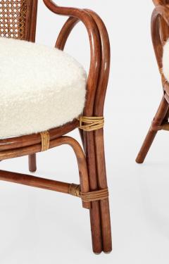 Pair of Bamboo and Rattan Armchairs - 3336517