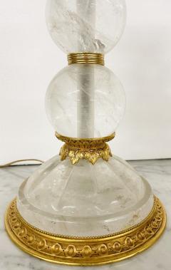 Pair of Baques Rock Crystal Table Lamps 19th 20th Century - 2561989