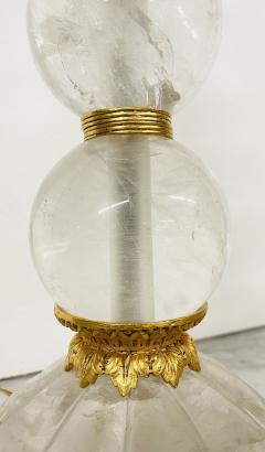 Pair of Baques Rock Crystal Table Lamps 19th 20th Century - 2561995