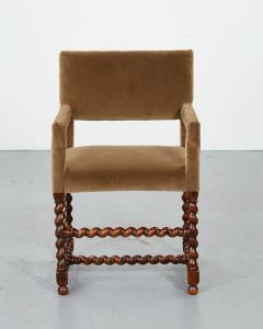 Pair of Baroque Barley Twist Armchairs - 2870578