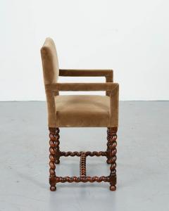 Pair of Baroque Barley Twist Armchairs - 2870580
