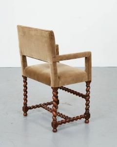 Pair of Baroque Barley Twist Armchairs - 2870581