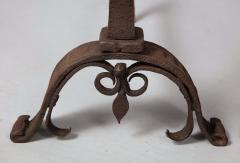 Pair of Baroque Bronze and Iron Andirons - 1724582