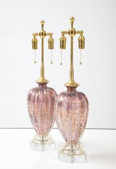 Pair of Barovier Toso Murano Glass Lamps  - 2816645