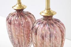 Pair of Barovier Toso Murano Glass Lamps  - 2816648