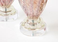 Pair of Barovier Toso Murano Glass Lamps  - 2816649