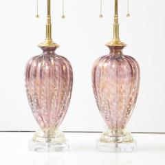 Pair of Barovier Toso Murano Glass Lamps  - 2816652