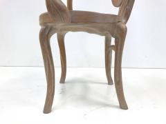 Pair of Bartolozzi Maioli Carved Wooden Leaf Armchairs - 423504