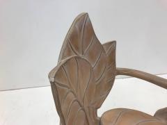 Pair of Bartolozzi Maioli Carved Wooden Leaf Armchairs - 423505