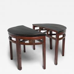 Pair of Basket of Plenty Demi Lune Tables - 4291103