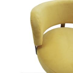 Pair of Bauhaus Style Chairs for Pizzi Arredamenti Upholstered in Yellow Cotton - 3308291