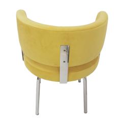 Pair of Bauhaus Style Chairs for Pizzi Arredamenti Upholstered in Yellow Cotton - 3308292