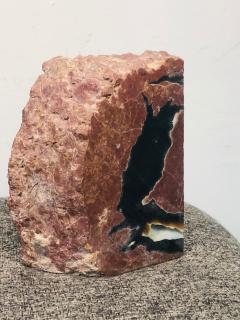 Pair of Beautiful Petrified Wood Geode Book Ends - 882091