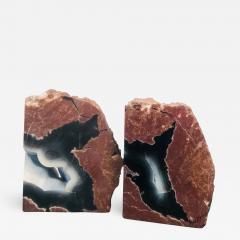 Pair of Beautiful Petrified Wood Geode Book Ends - 882614