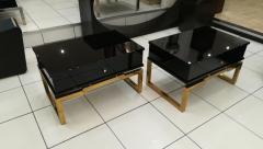Pair of Bedsides or End Tables in Lacquered Wood circa 1970 - 1057557