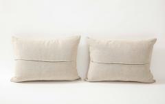 Pair of Belgian Embroidered Linen Pillows - 2261402