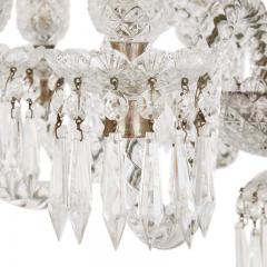 Pair of Belle poque style clear cut glass chandeliers - 3495377