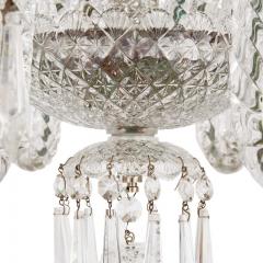 Pair of Belle poque style clear cut glass chandeliers - 3495378