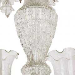 Pair of Belle poque style clear cut glass chandeliers - 3495385