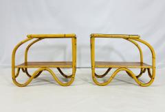 Pair of Bentwood Glass Side Tables USA 1950s - 4202897