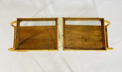 Pair of Bentwood Glass Side Tables USA 1950s - 4202898