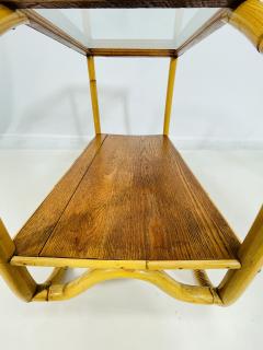 Pair of Bentwood Glass Side Tables USA 1950s - 4202901